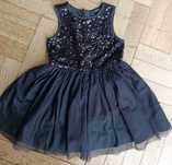 GEORGE elegancka SUKIENKA tiulowa Z CEKINAMI czarna 4-5years 104-110cm