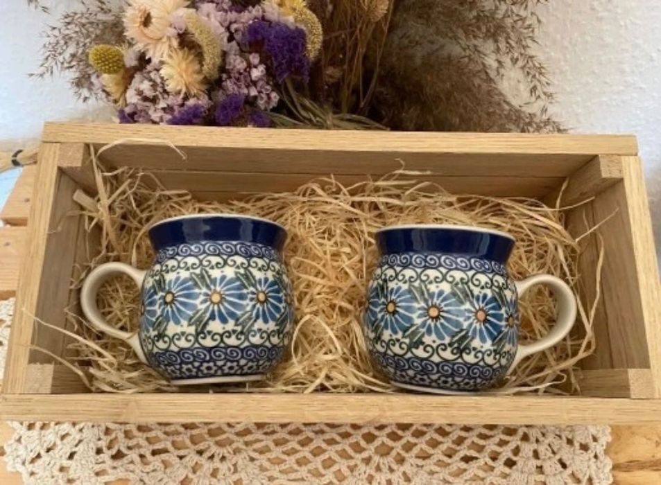 Ceramika Artystyczna Bolesławiec kubek kubki komplet prezent