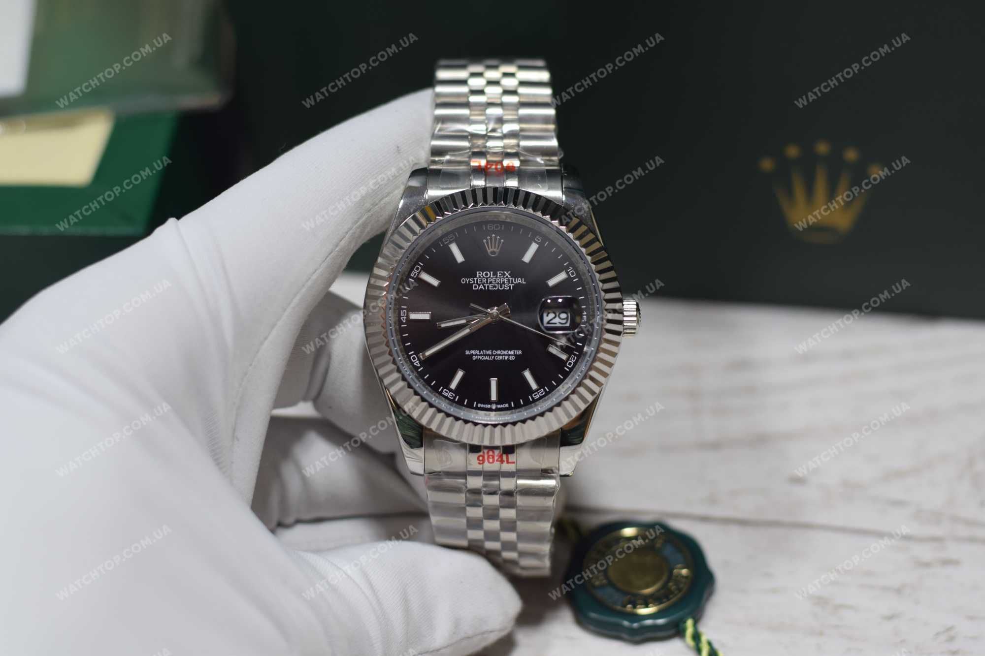 Часы Rolex Datejust 41 mm Silver-Black Ролекс