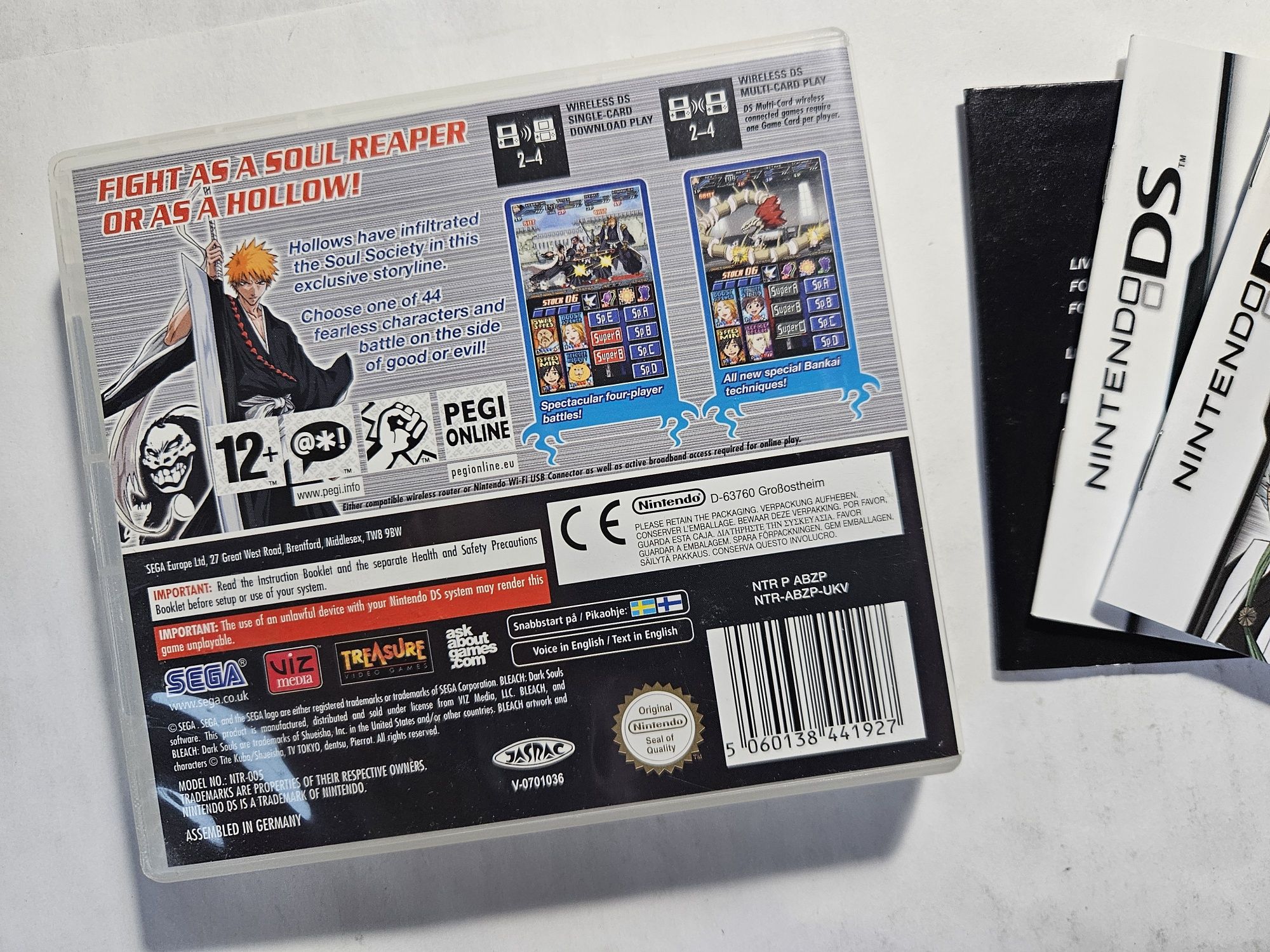 Bleach Dark Souls Nintendo DS 3DS Komplet 3xA BDB