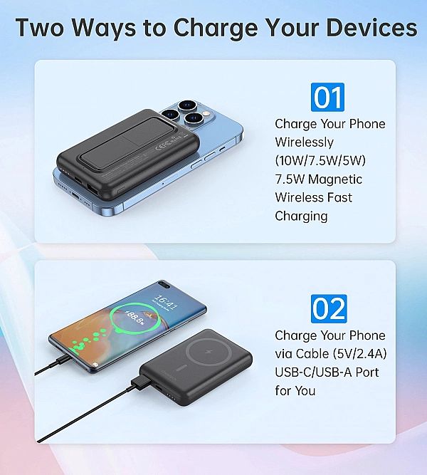 Powerbank Choetech B662 bezprzewodowy MagSafe 5000mAh - czarny