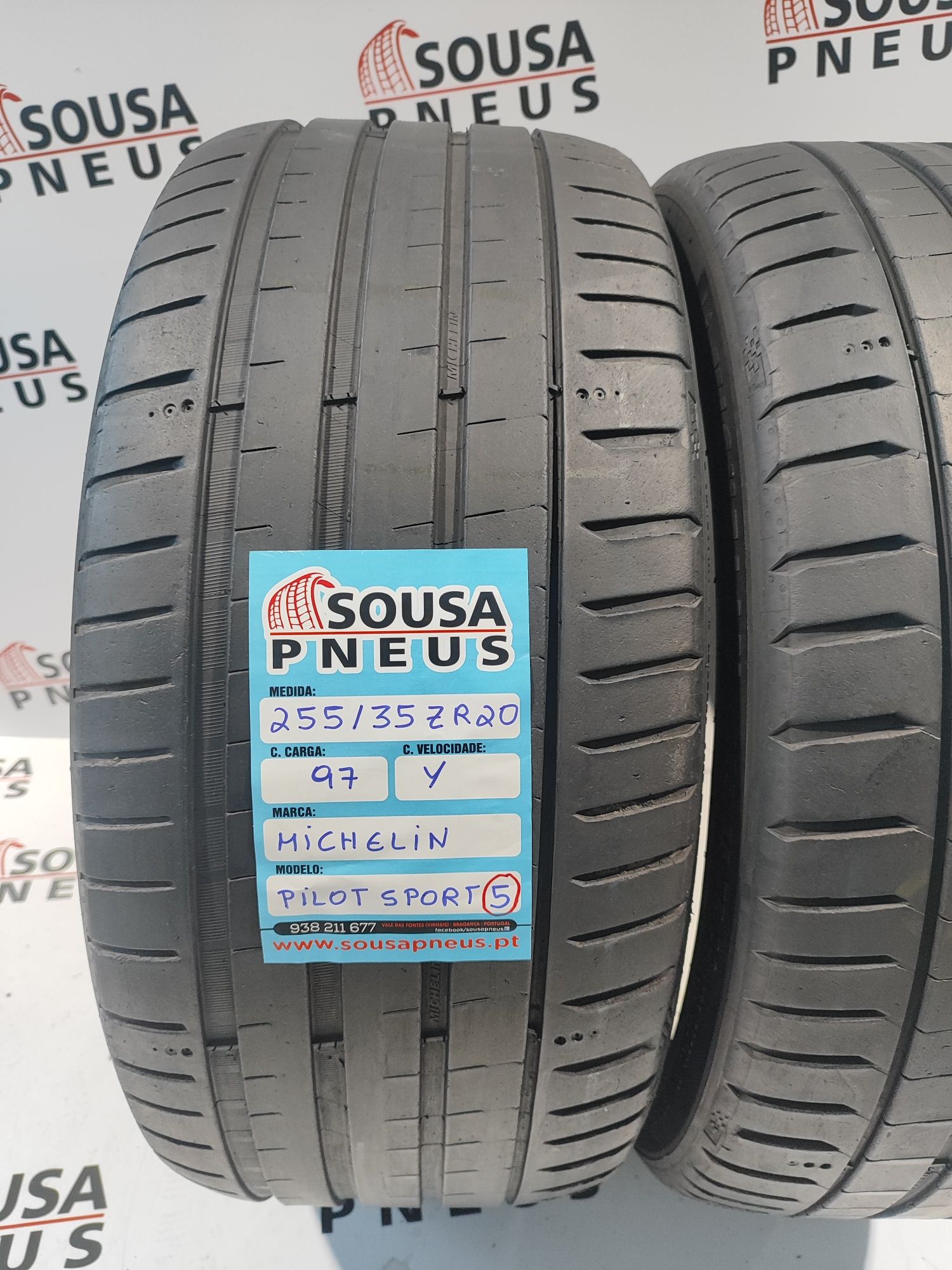 2 pneus semi novos 255-35ZR20 Michelin - Oferta dos portes