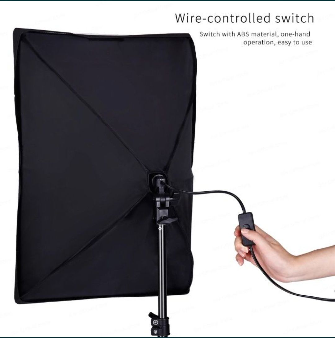 Kit de 2 softbox com 2 tripés Lampada 135w e tripés **NOVO**