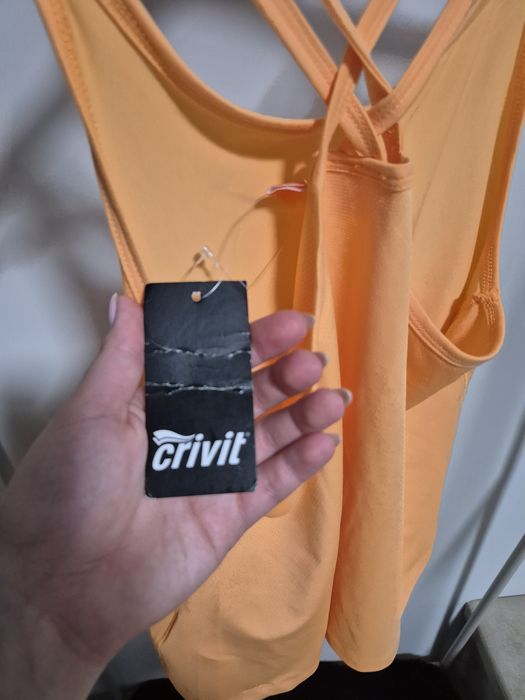 Sportowy top Crivit XS  Morelowy / pomarańczowy – nowy z metką! Bluzka