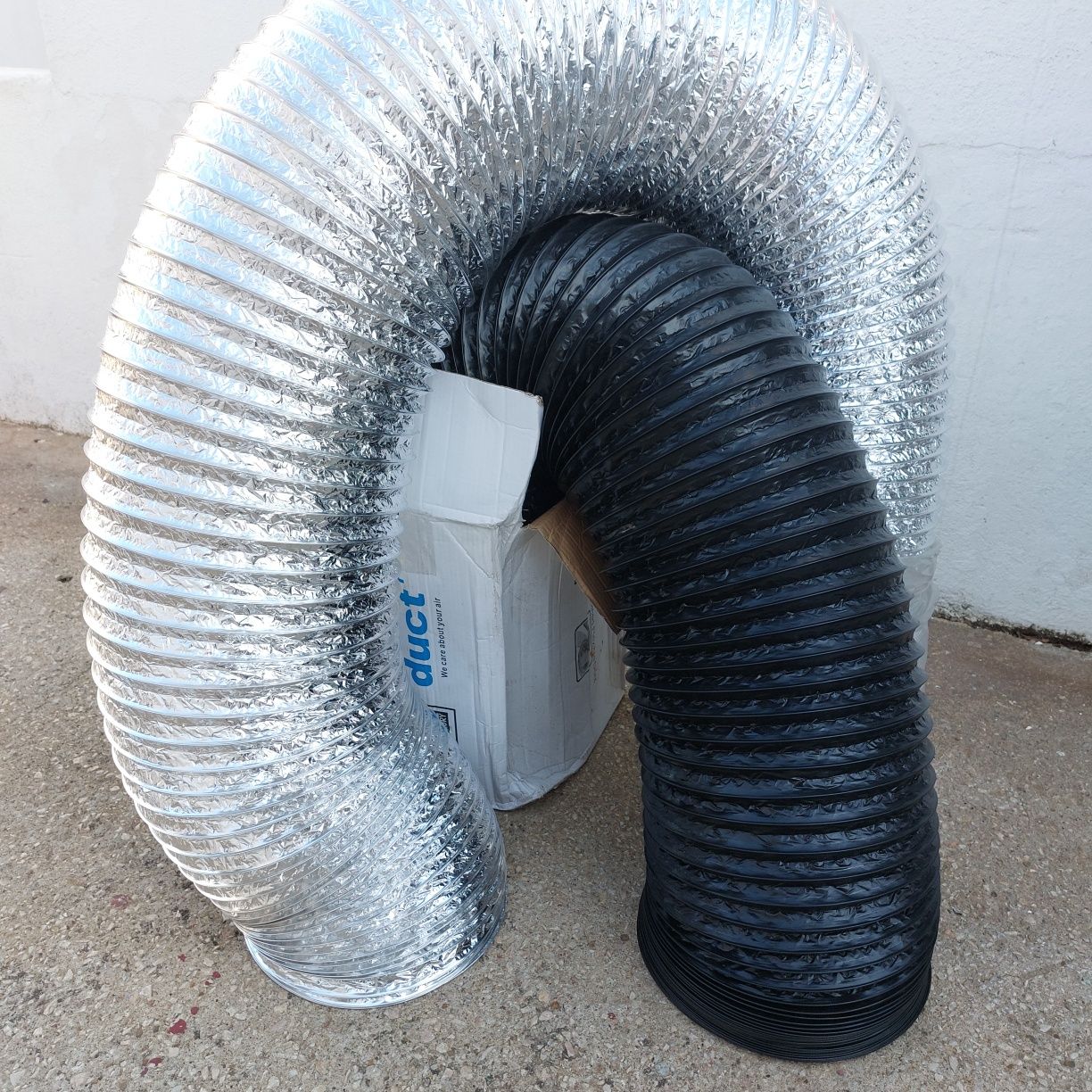 Tubo , Manga para ventilação alumínio flexível 254 mm c/10 Mt