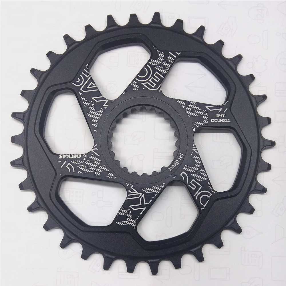 DECKAS, zębatka narrow wide 30T 32T 34T 36T 38T SHIMANO DM, czarna