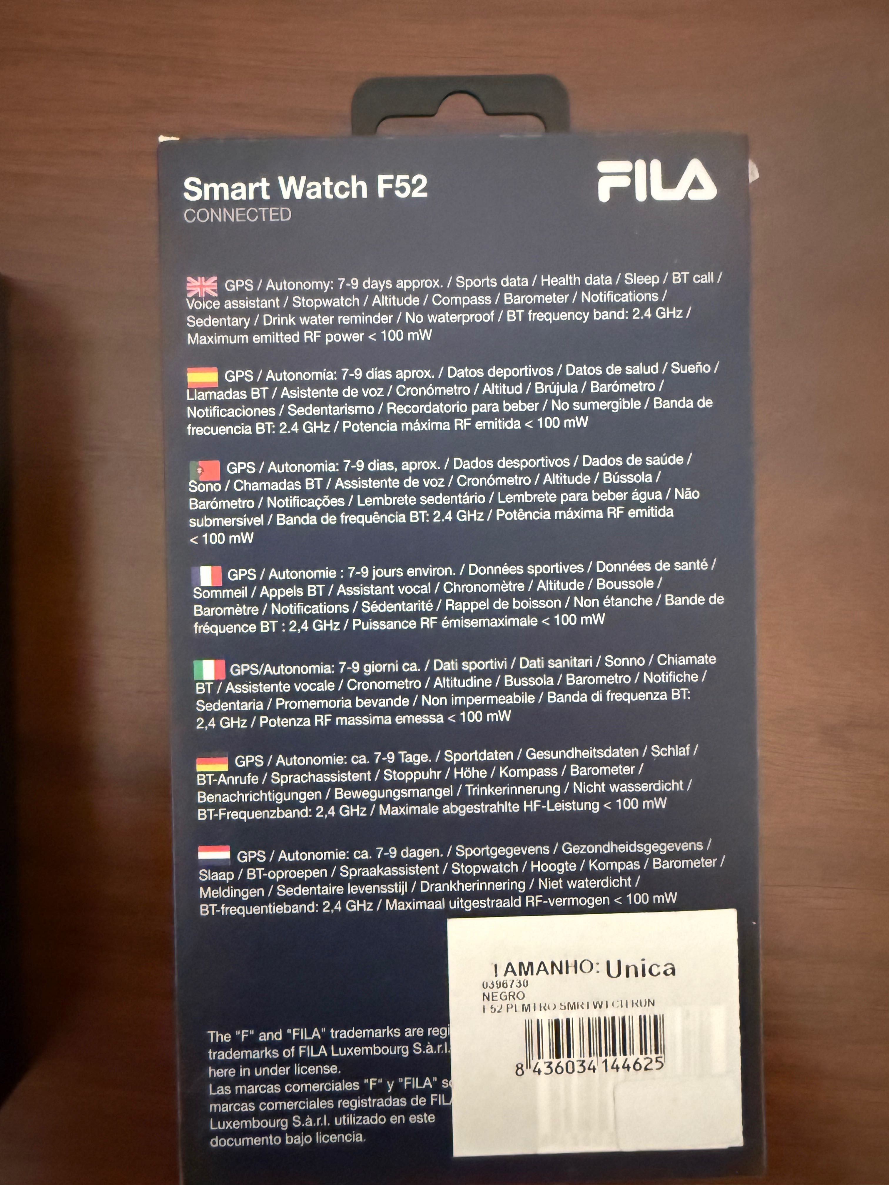 Relógio smartwatch FILA