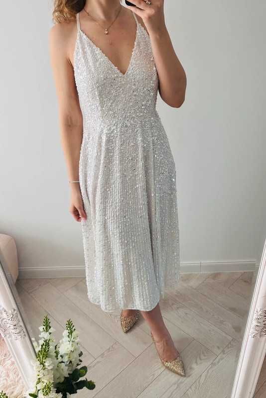 Sukienka zdobiona midi na poprawiny Asos Edition 44 XXL