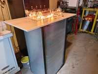 Stół ogrzewacz barowy z paleniskiem gazowym