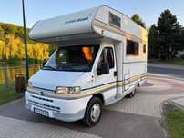 Fiat Ducato Kamper Alkowa Euramobil 530MSS wersja zimowa podwójna podłoga  WC prysznic ciepła woda ogrzewanie lodówka kuchenka markiza pneumatyka