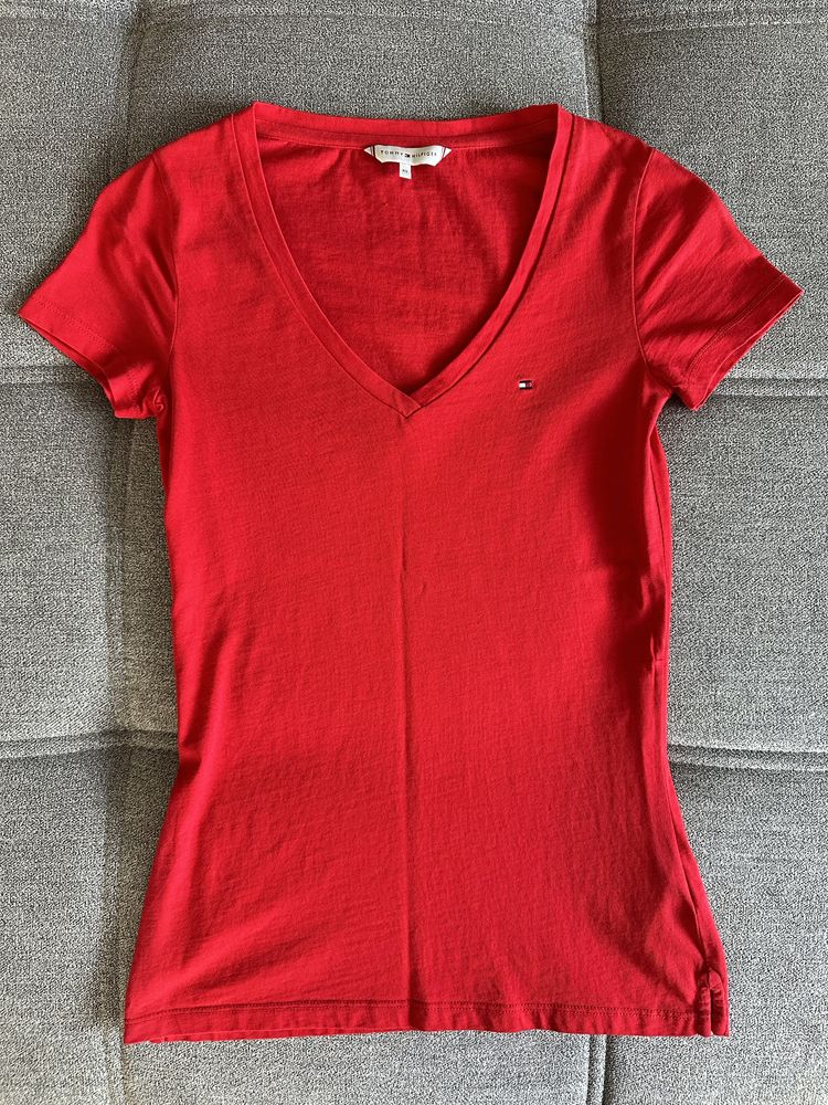 T-shirt czerwony Tommy Hilfiger xs