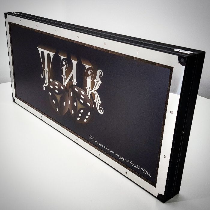 Нарды хай-тек из металла. Дизайн под заказ. Бренд Art-limit. Нарди