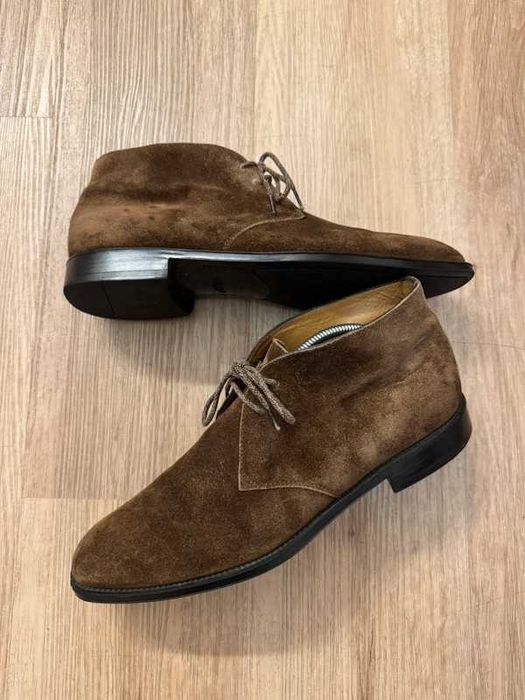 Santoni Chukka Desert Boot Suede Brown size 8-42 botki męskie trzewiki