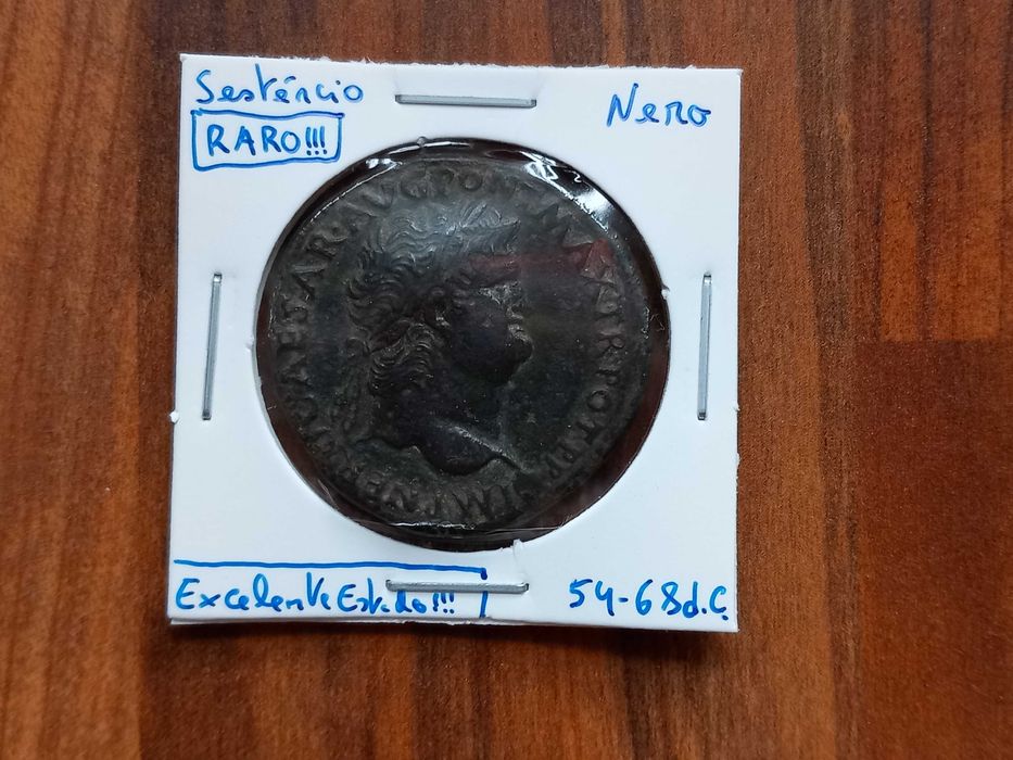 Moeda Sestércio de Nero (Rara) - Excelente Estado!!!