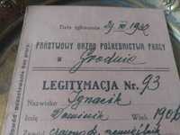 Legitymacja Urzędu Pracy 1932 Grodno Kresy (48)