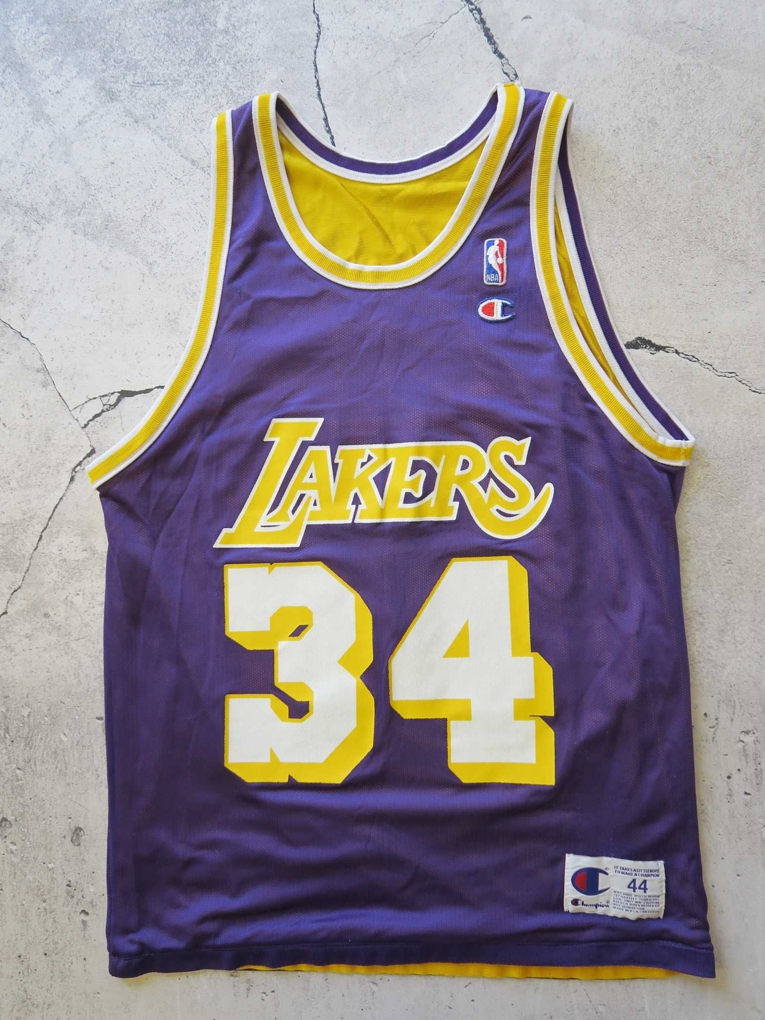 Champion dwustronna koszulka Lakers O'Neal vintage L