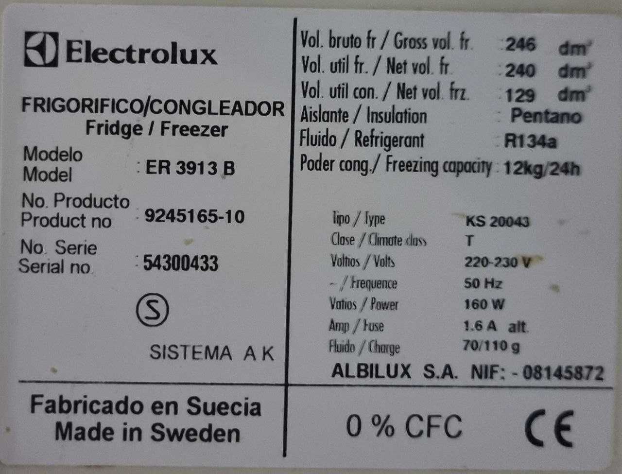 Продам холодильник Electrolux.