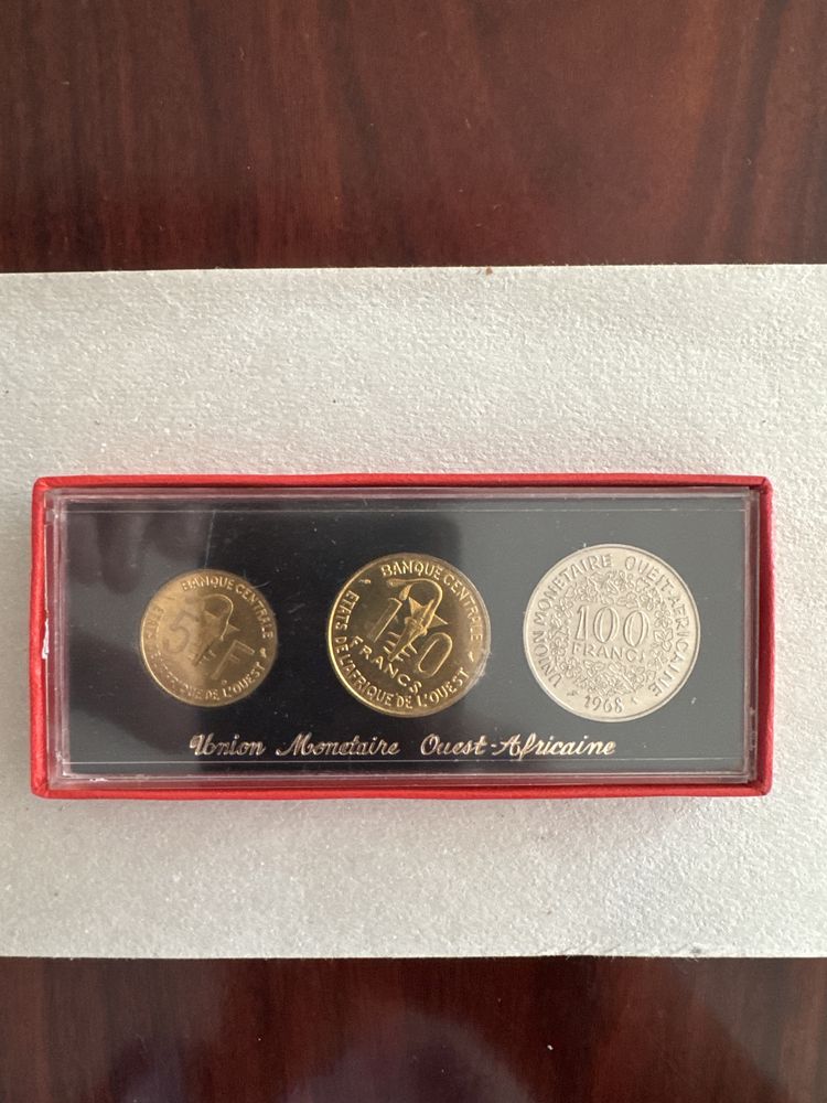 conjunto moedas 1968 - Uniao Monetaria Africa Ocidental