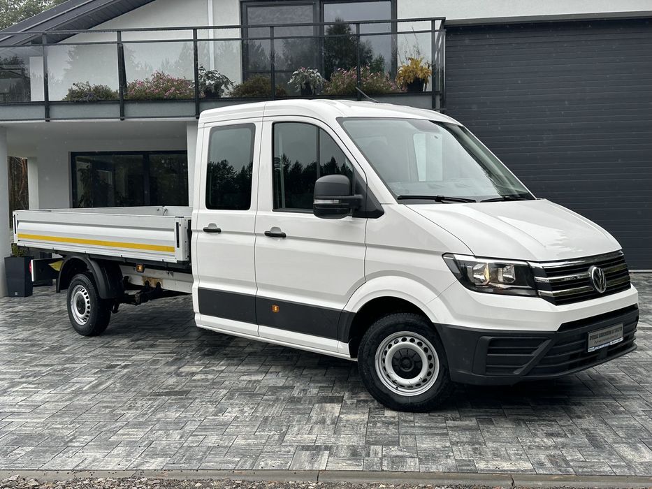 Volkswagen Crafter DOKA 7 osób / Skrzynia 3.5m / Gwarancja producenta do 07.2026 lub 200.000km / Salon PL / Serwisowany tylko w ASO VW / Pełna dokumentacja / 1 właściciel / FV23%  Nowe Opony / Gotowy do Pracy / Stan jak Nowy