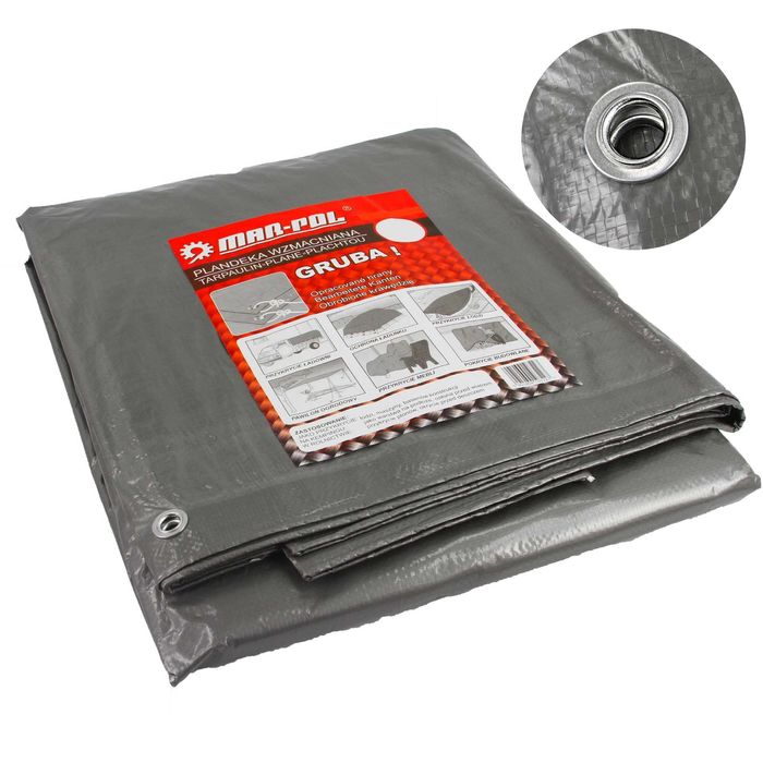 Plandeka ochronna 8x10 gruba wzmacniana