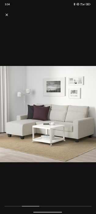 Sofá IKEA com chaise longue BOLLSTANAS Semi novo
