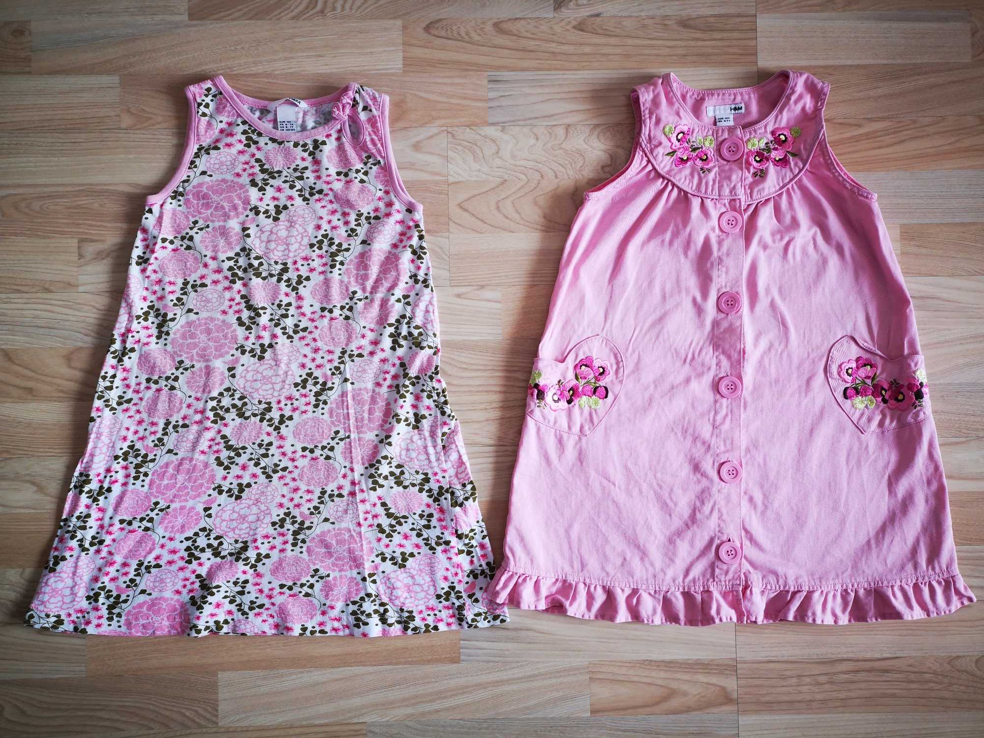 2x sukienka sukienki bez rękawów HM r. 122