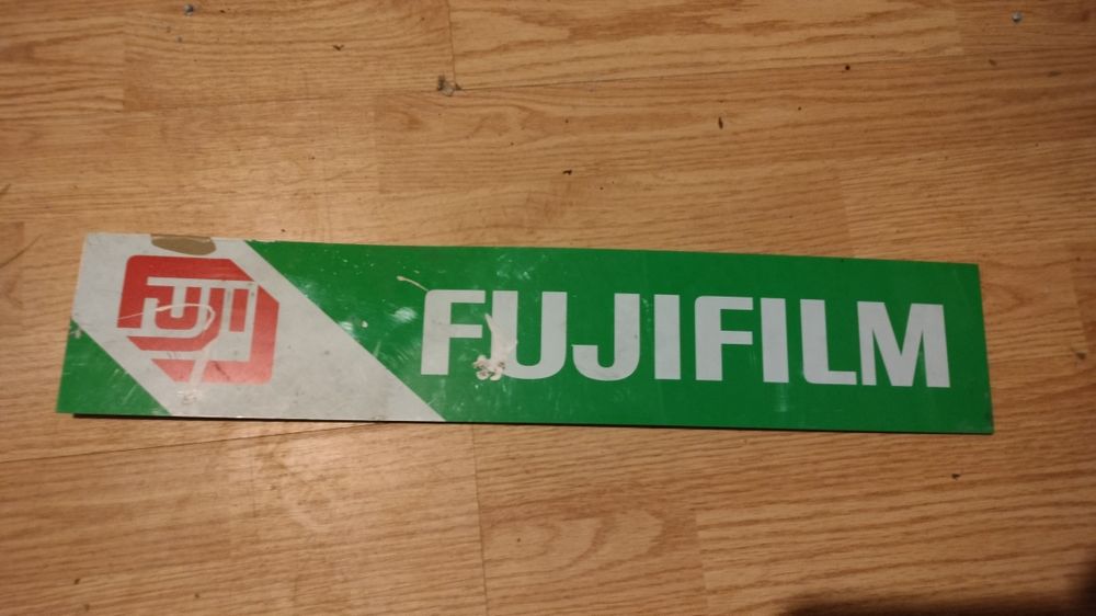 Kolekcjonerski Vintage Szyld/Logo Fujifilm (Oryginalna Reklama Sklepow