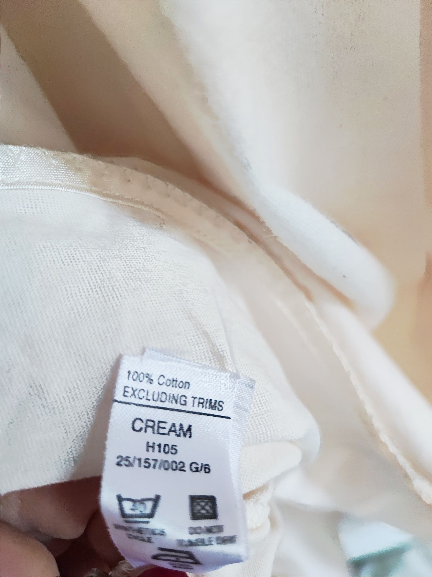 Kremowa MIDI sukienka Vintage bawełna cotton plus size casual