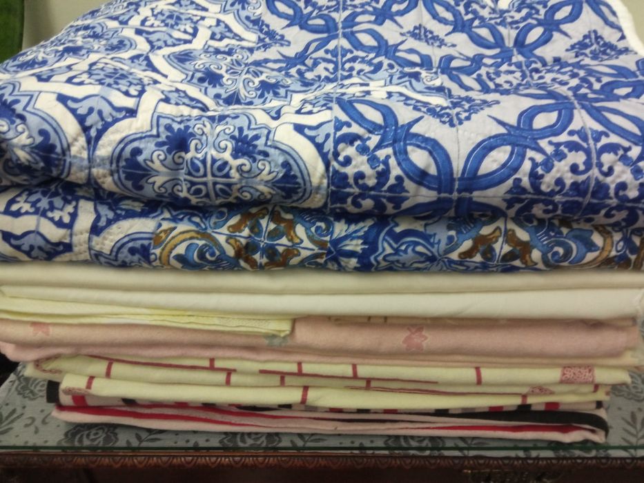 Coberta azul bonita, lençóis de casal flanela