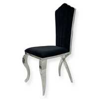 Krzesło glamour Lorenzo Black czarne krzesło do jadalni