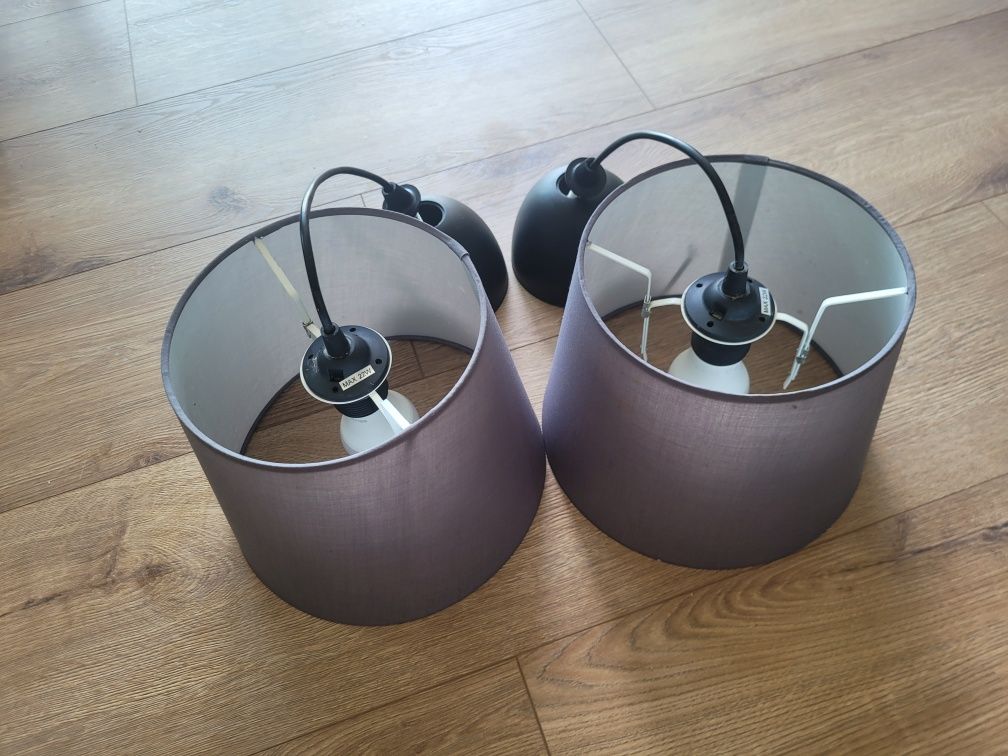 Lampy sufitowe materiałowe szare