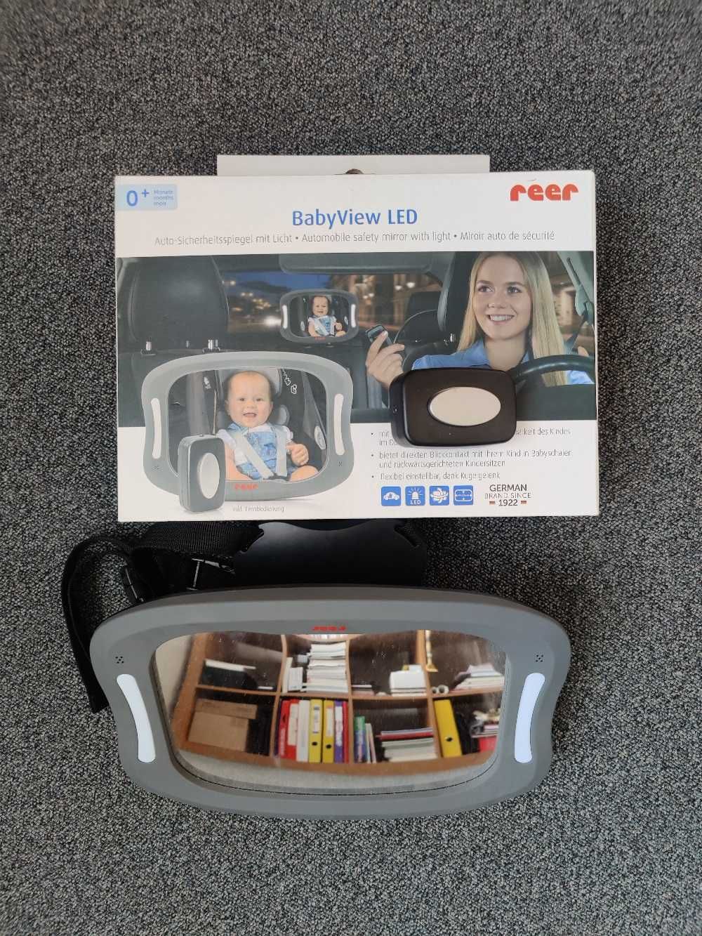 Samochodowe lusterko bezpieczeństwa BabyView LED z lampką
