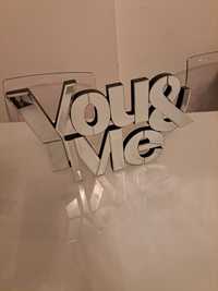 Peça decorativa espelhada "You & me"