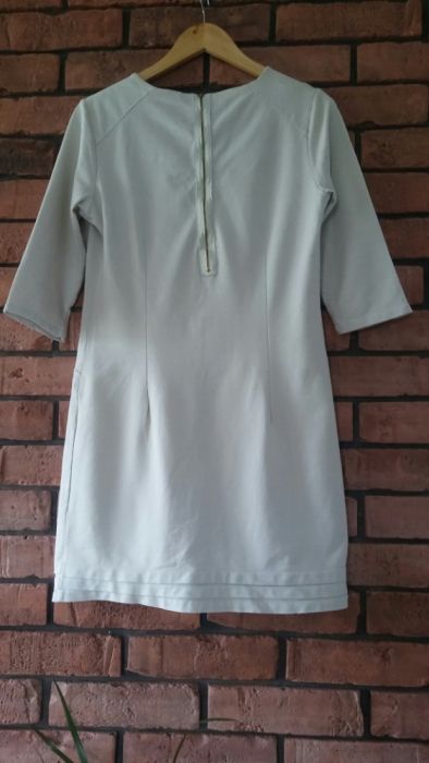 Sukienka damska dzianinowa beżowa 38/40 tunika m XL