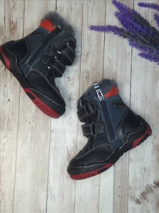 Ботинки Сапоги детские зимние Натуральная кожа Натуральный мех