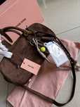 Miu Miu Arcadie suede bag torbeka skora zamszowa brazowa