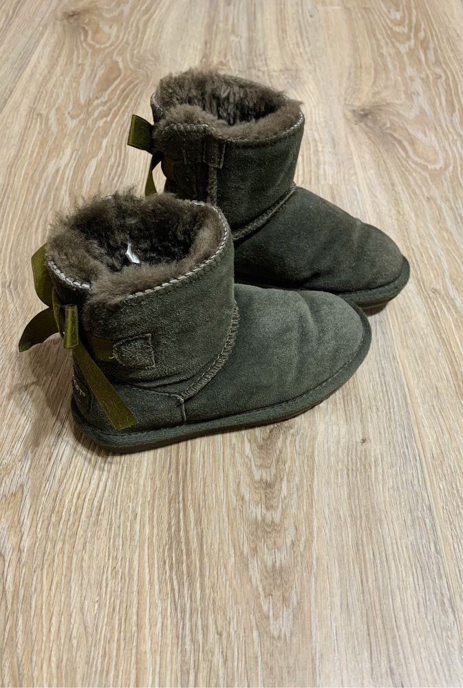 Botki zimowe Biosoft 28 jak ugg/emu, kozaki, khaki, zielone, kokardki