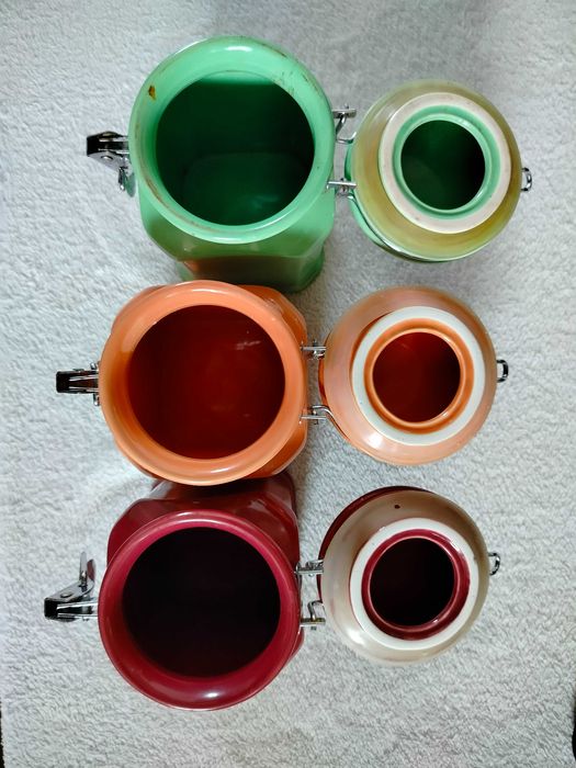 Pojemniki ceramiczne na przyprawy mąkę 3 szt w jednej cenie