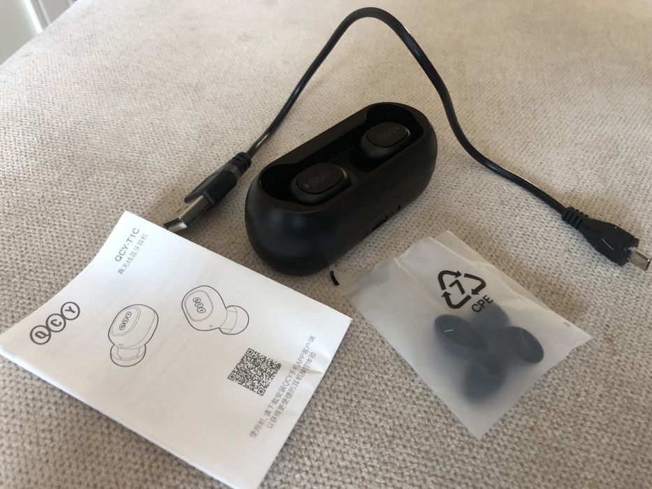 Słuchawki dokanałowe bezprzewodowe bluetooth qcy t1c