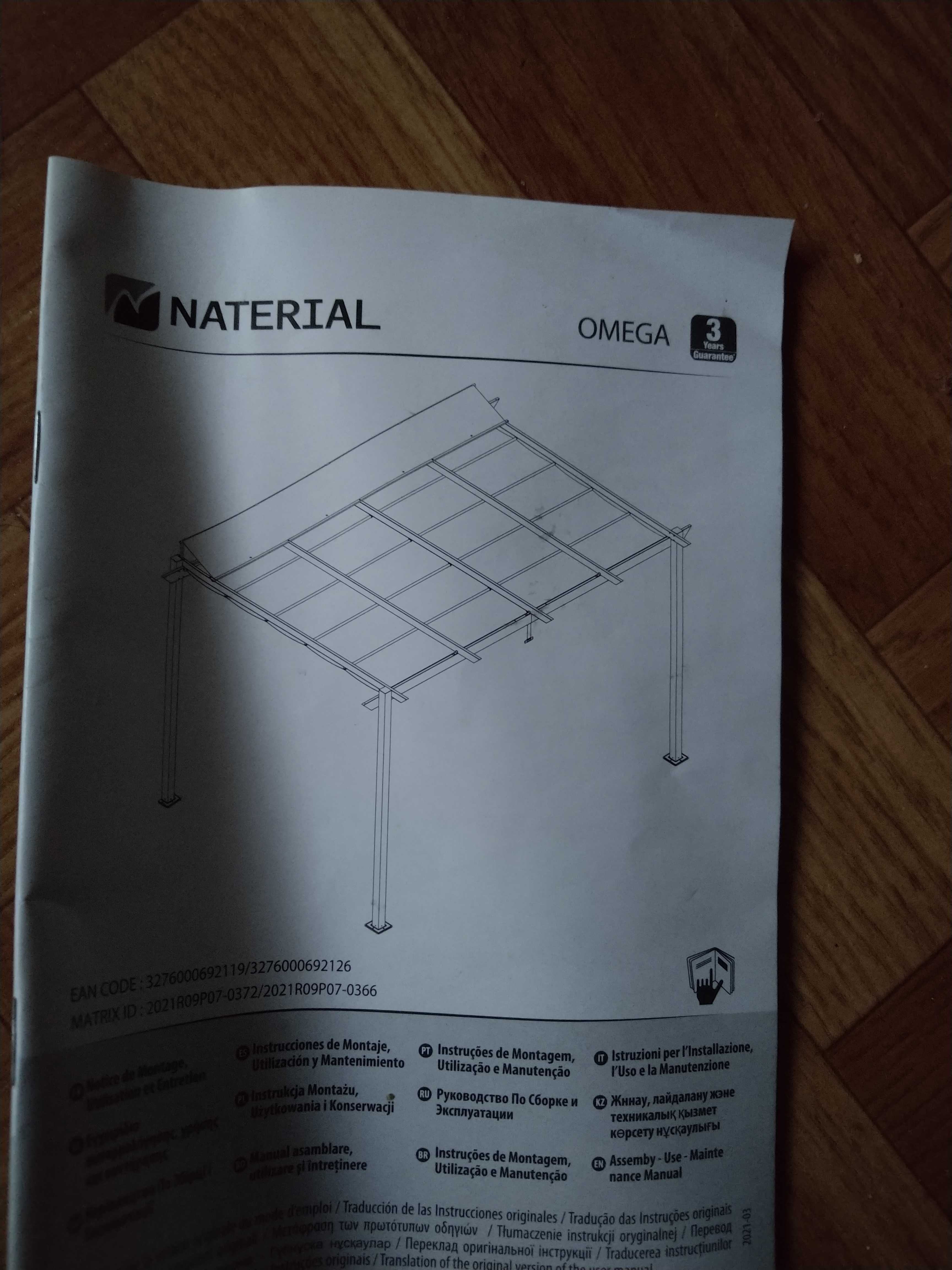 Pawilon ogrodowy pergola Omega 4x2.85 m antracytowy Nateria