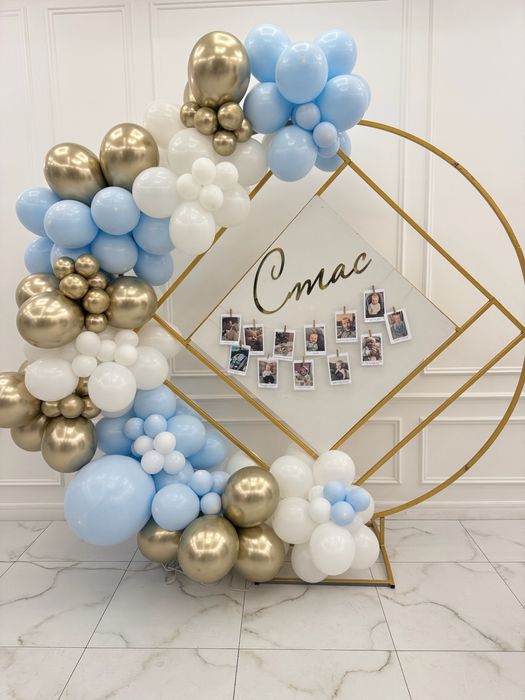 Гелеві та повітряні кульки, оформлення фотозон, коробки - сюрпризи