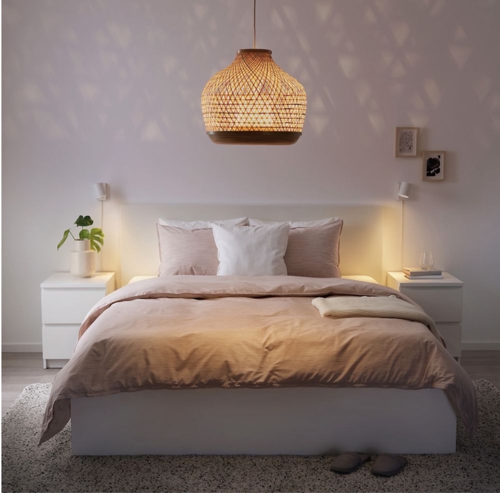 Candeeiro de teto suspenso em bambu Ikea Novo co