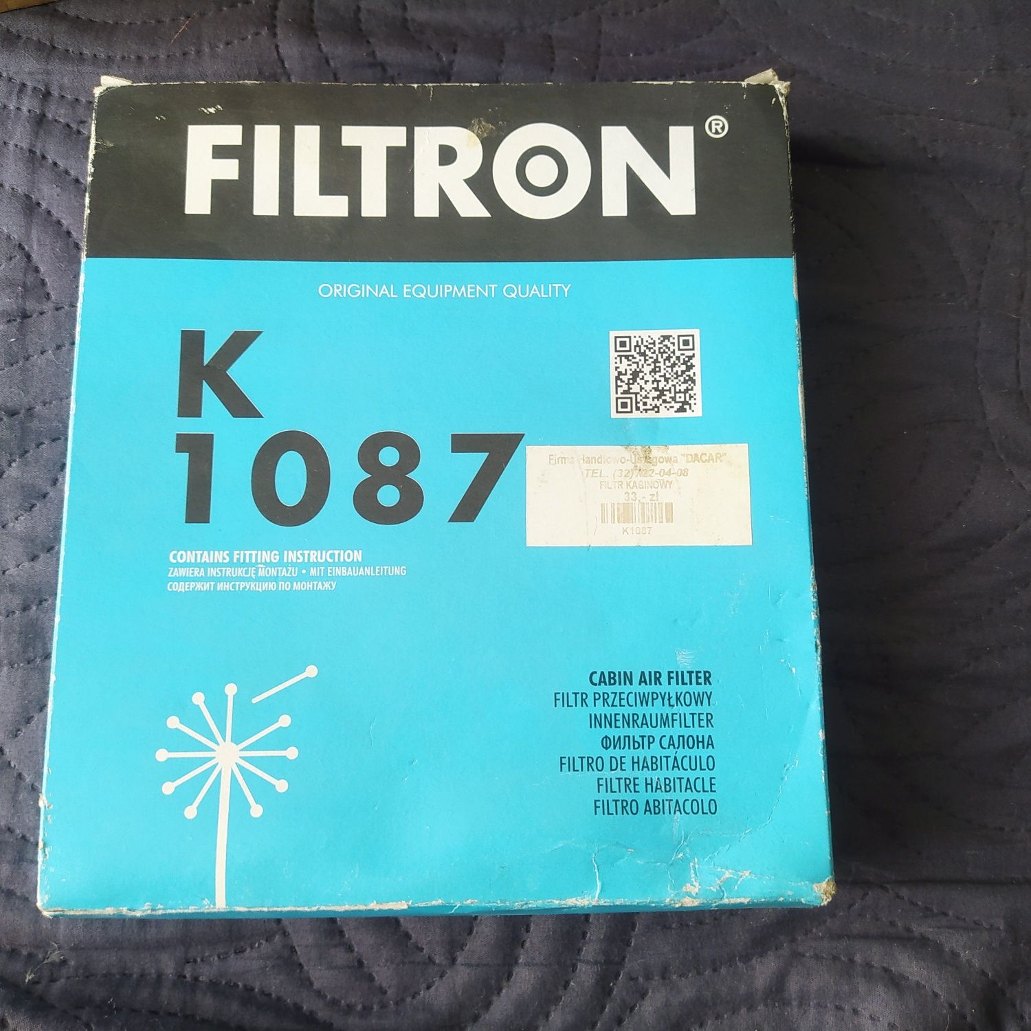 Filtr kabinowy Filtron K 1087