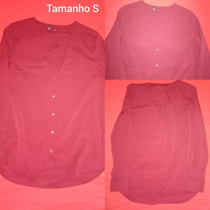 Camisa bordô Mango