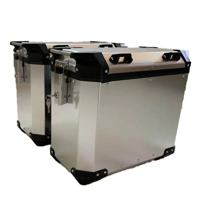 (NOVO) Malas Laterais + Top Case Alumínio/Pretas CF Moto 700ADV