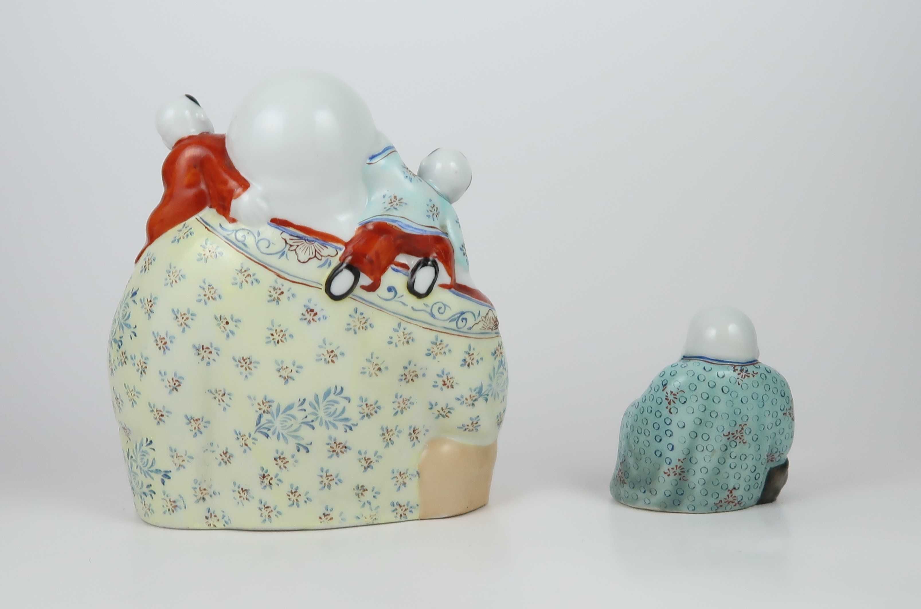 Budas policromados porcelana da China, CADA