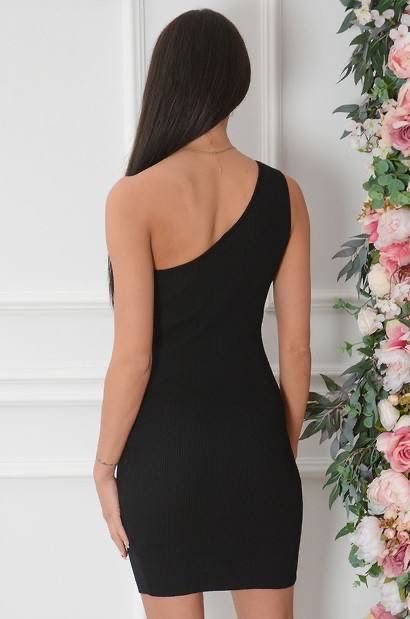 Сукня чорна з трендовою квіткою