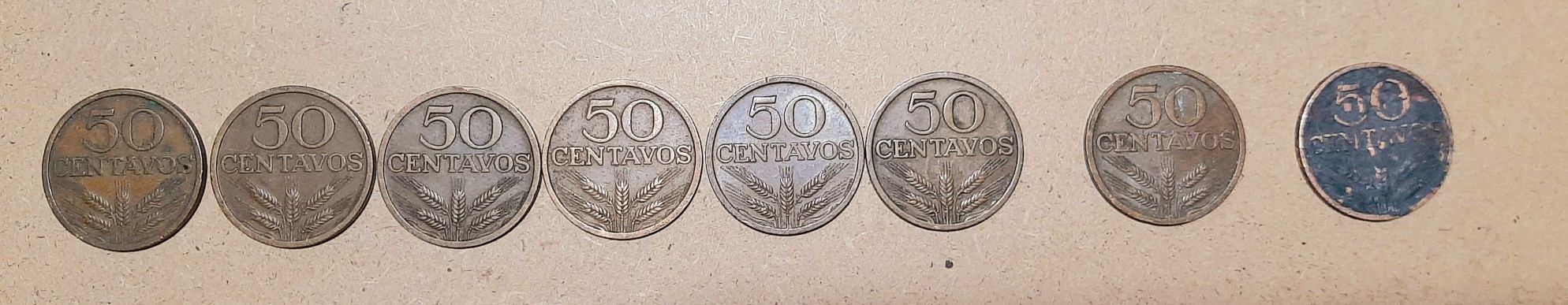 Moeda 50 centavos PT Anos 1970, 1976 e 1979