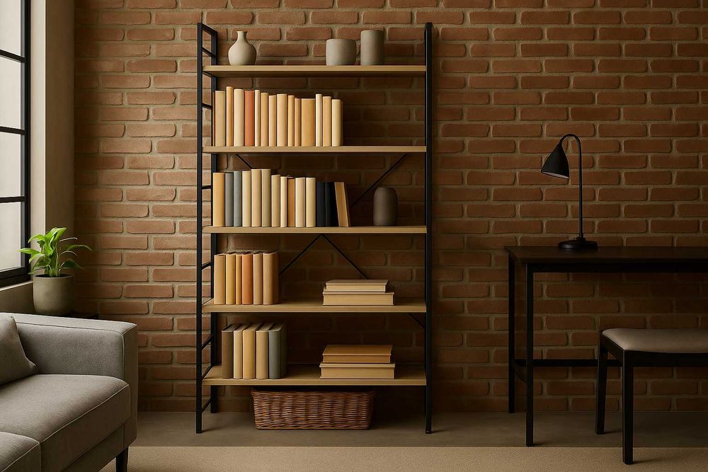 Regał Na Książki Loftowy Metalowy Do Salonu Biura Pokoju -Wysyłka-Nowy