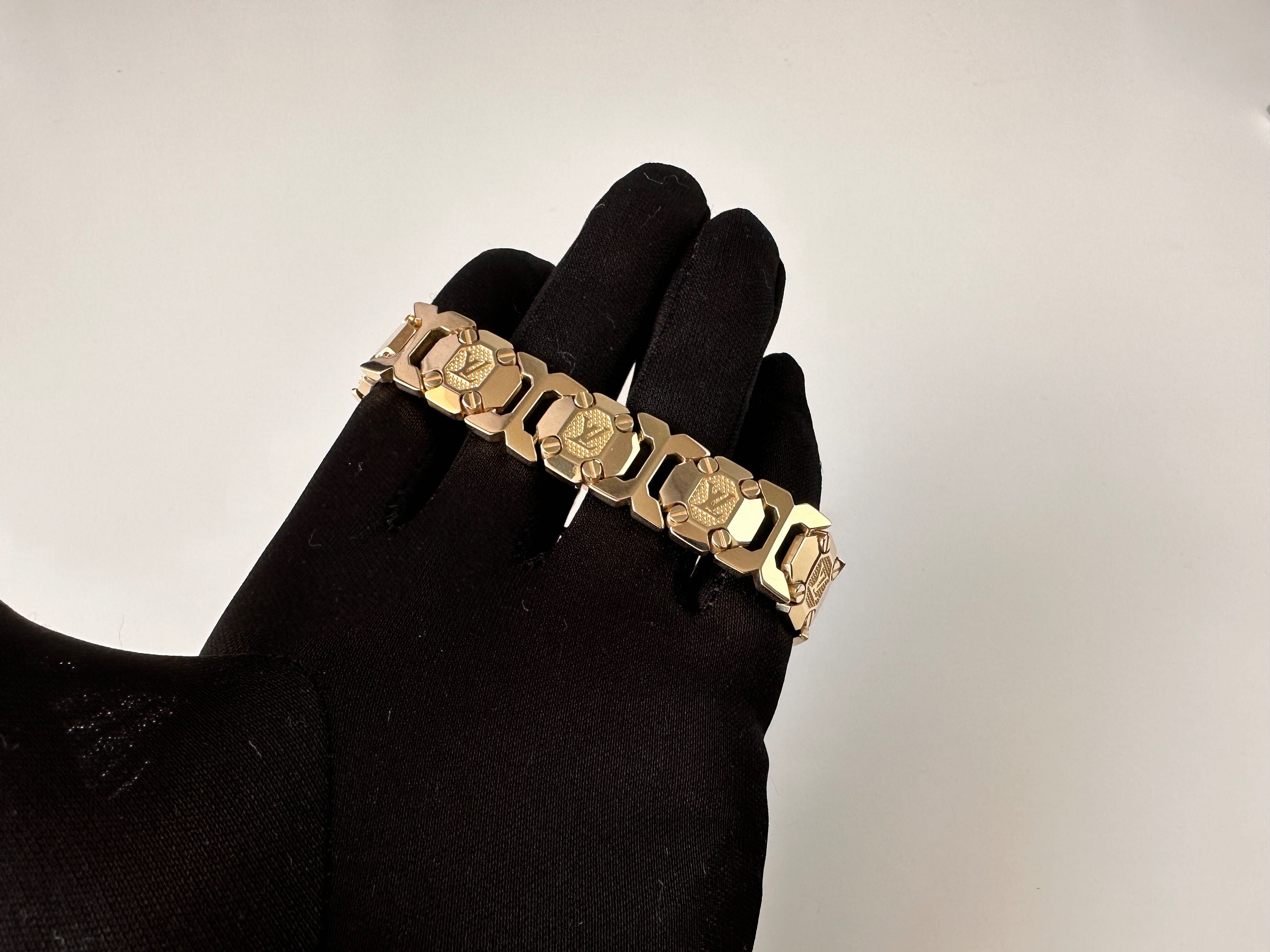 LV 54,2g / 20,5cm / 16,5mm ! Złota bransoletka ! 585pr 14k